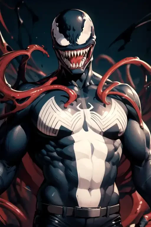 The grinning AI venom art